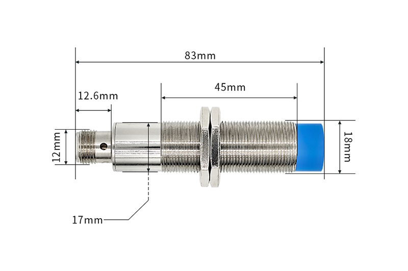 紧凑型螺纹圆柱高频RFID读写器JY-H818机械尺寸.jpg 紧凑型螺纹圆柱高频RFID读写器JY-H818机械尺寸.jpg